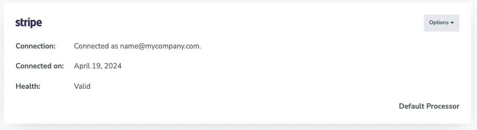 Successful Stripe payment processor sync to Apptoto