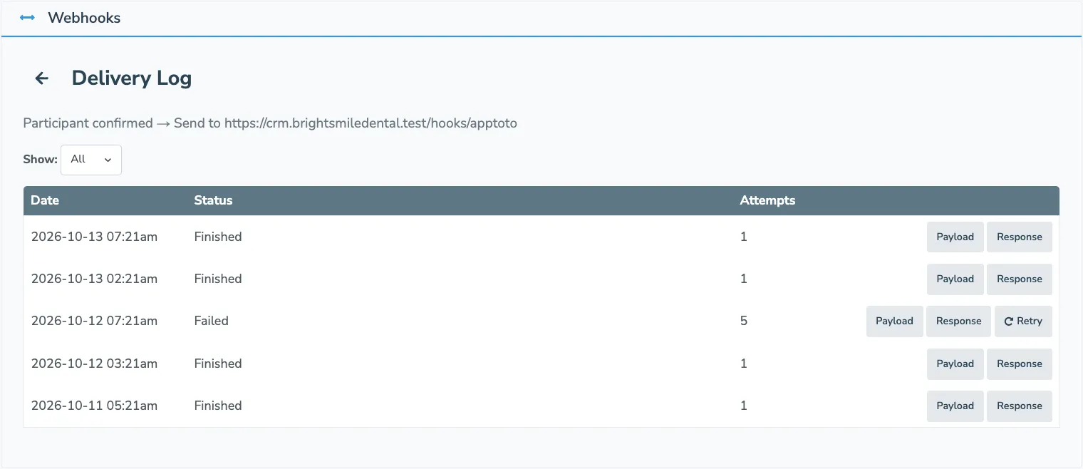 See whether each delivery succeeded in the delivery log