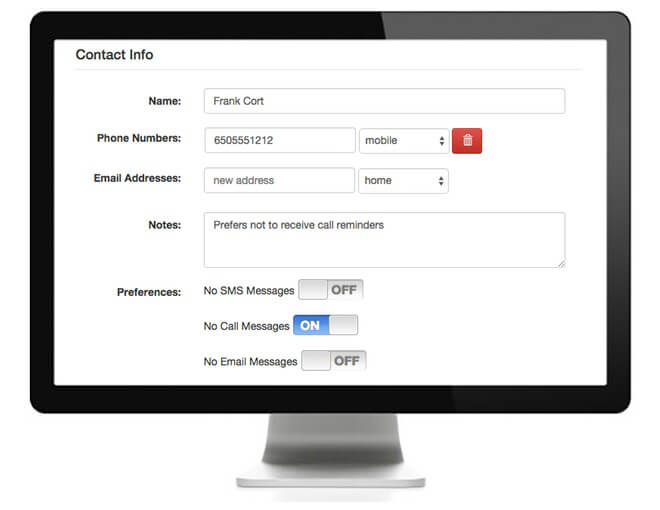 Customer contact preferences