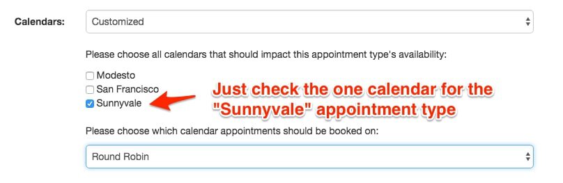 apptoto online booking one calendar for appointment types